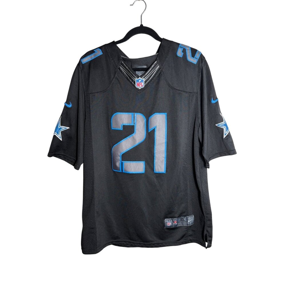 Nike NFL XL Dallas Cowboys Ezekiel Elliott Blue and Black On Field Jersey